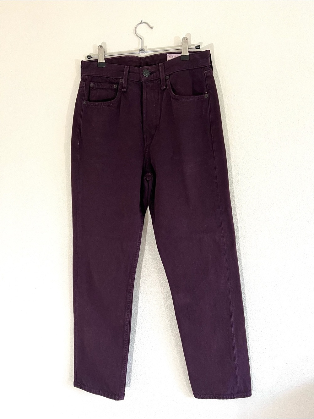 rag & bone plum high-rise straight jeans